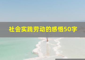 社会实践劳动的感悟50字