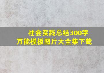 社会实践总结300字万能模板图片大全集下载