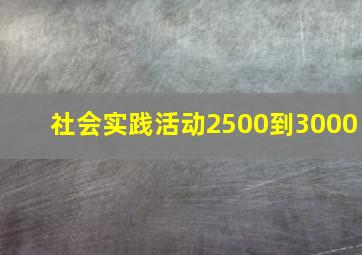 社会实践活动2500到3000