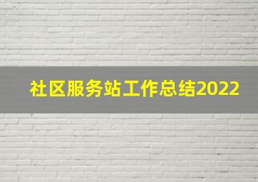 社区服务站工作总结2022