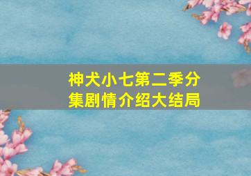 神犬小七第二季分集剧情介绍大结局