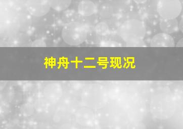 神舟十二号现况