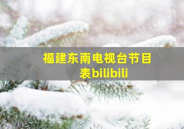 福建东南电视台节目表bilibili