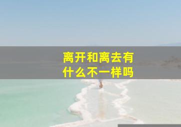 离开和离去有什么不一样吗