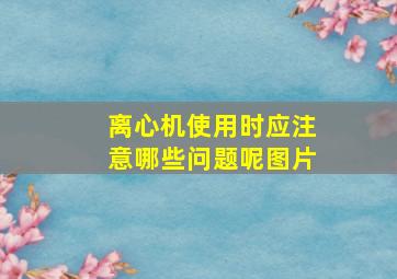 离心机使用时应注意哪些问题呢图片