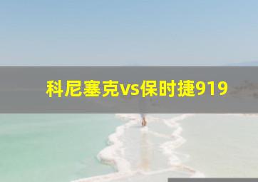 科尼塞克vs保时捷919