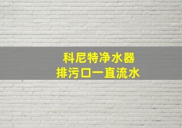 科尼特净水器排污口一直流水