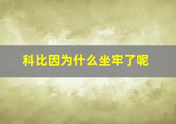 科比因为什么坐牢了呢