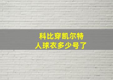 科比穿凯尔特人球衣多少号了