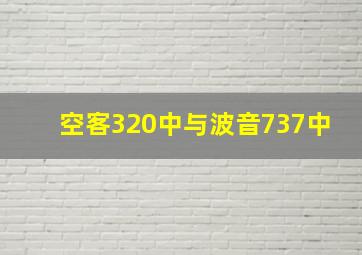 空客320中与波音737中