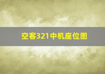 空客321中机座位图