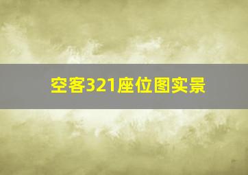 空客321座位图实景