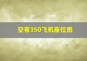 空客350飞机座位图