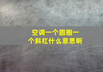 空调一个圆圈一个斜杠什么意思啊