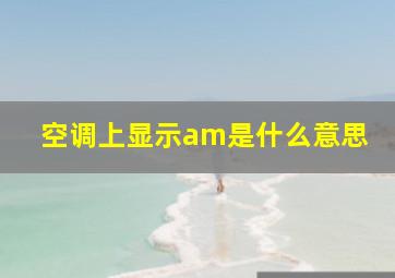 空调上显示am是什么意思