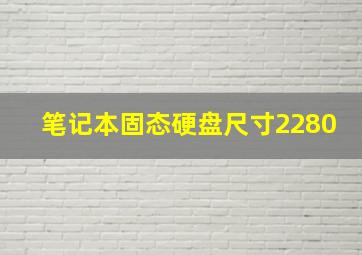 笔记本固态硬盘尺寸2280