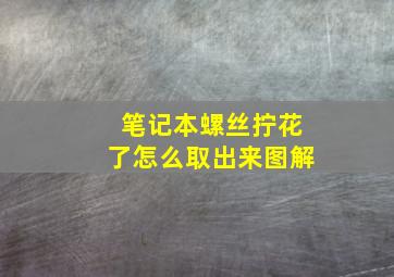 笔记本螺丝拧花了怎么取出来图解