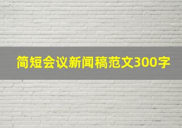 简短会议新闻稿范文300字