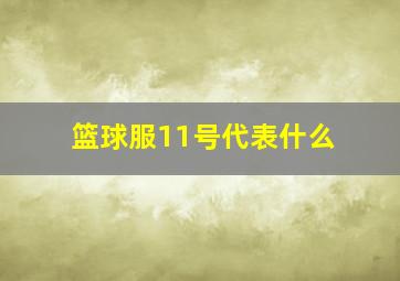 篮球服11号代表什么