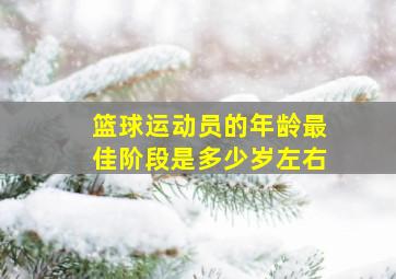 篮球运动员的年龄最佳阶段是多少岁左右