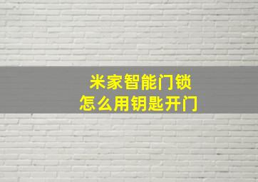 米家智能门锁怎么用钥匙开门