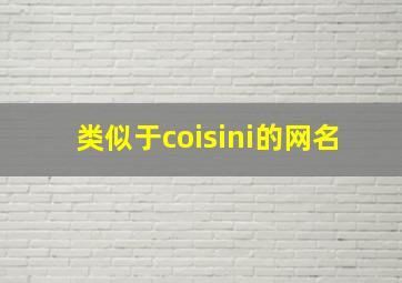 类似于coisini的网名