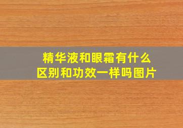 精华液和眼霜有什么区别和功效一样吗图片