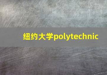 纽约大学polytechnic