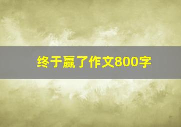 终于赢了作文800字