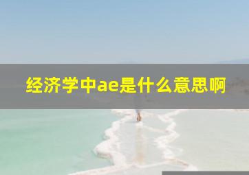 经济学中ae是什么意思啊