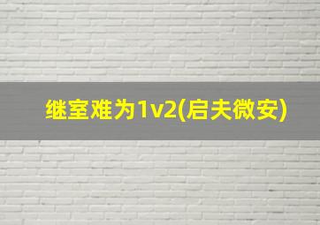 继室难为1v2(启夫微安)