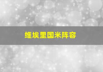 维埃里国米阵容