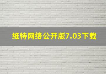 维特网络公开版7.03下载