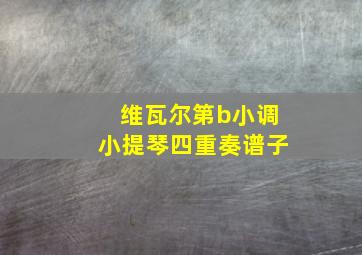 维瓦尔第b小调小提琴四重奏谱子