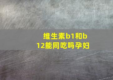 维生素b1和b12能同吃吗孕妇