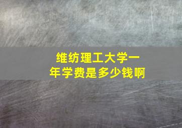 维纺理工大学一年学费是多少钱啊