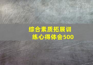 综合素质拓展训练心得体会500