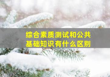 综合素质测试和公共基础知识有什么区别