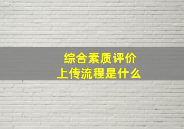 综合素质评价上传流程是什么