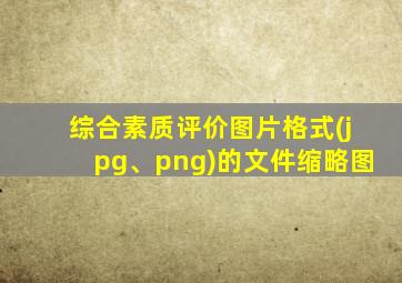 综合素质评价图片格式(jpg、png)的文件缩略图