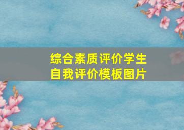 综合素质评价学生自我评价模板图片