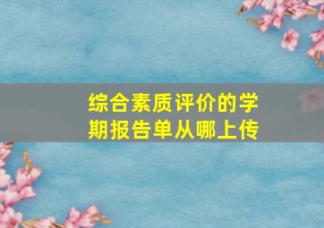 综合素质评价的学期报告单从哪上传