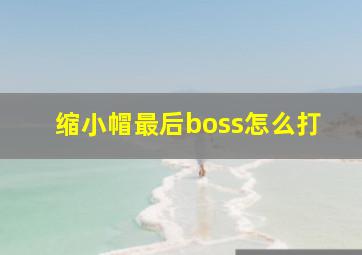 缩小帽最后boss怎么打