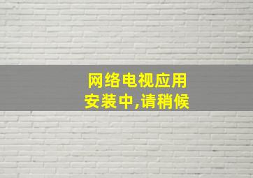 网络电视应用安装中,请稍候