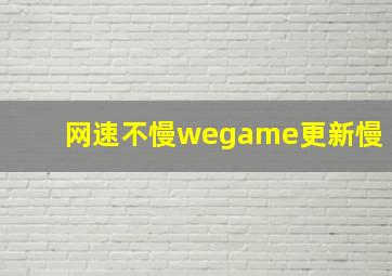 网速不慢wegame更新慢