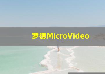 罗德MicroVideo