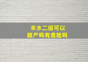 羊水二级可以顺产吗有危险吗