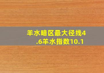 羊水暗区最大径线4.6羊水指数10.1