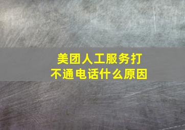 美团人工服务打不通电话什么原因