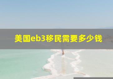 美国eb3移民需要多少钱